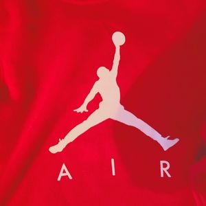 Big boys Jordan Red Hoodie